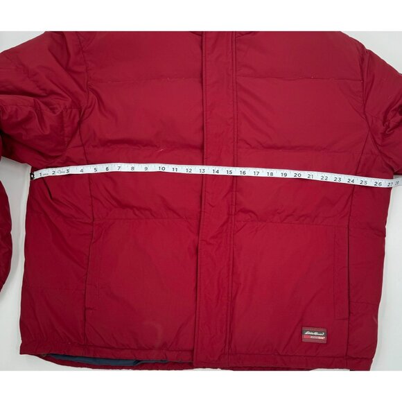Eddie Bauer Mens Red Goose Down Puffer Coat XL Everest WeatherEdge 80th Annivers - Picture 12 of 13